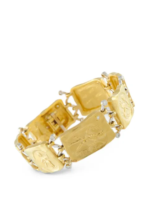SeidenGang diamond and relief-panel bracelet