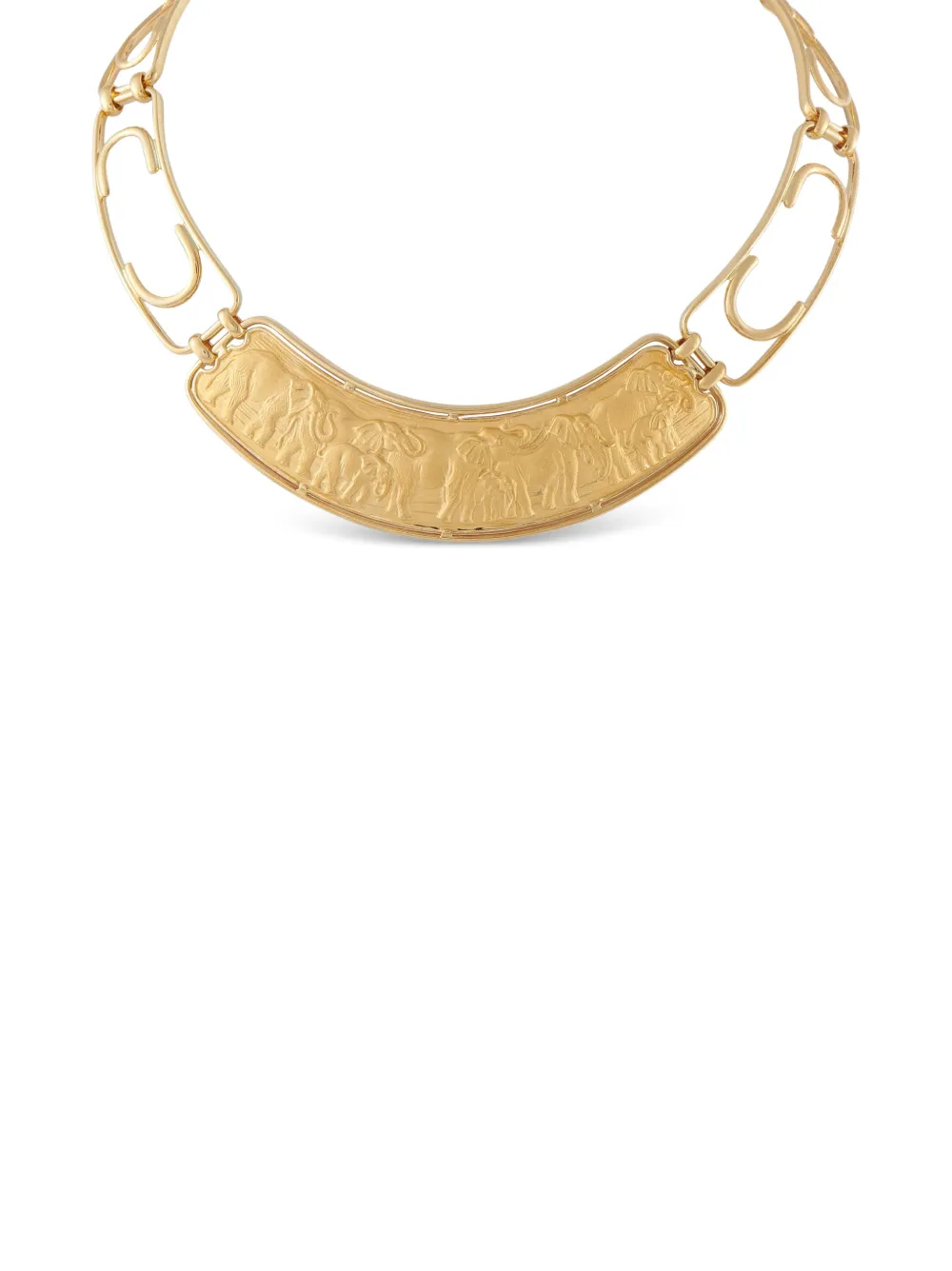 Carrera Y Carrera elephant-detail metalwork necklace - Oro