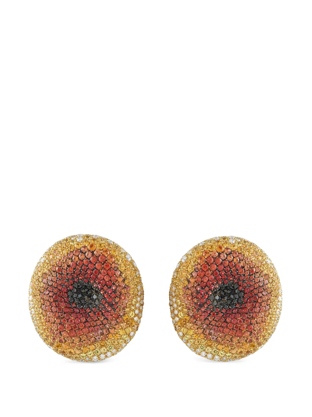 PALMIERO sapphire and diamond clip-on earrings - Oro
