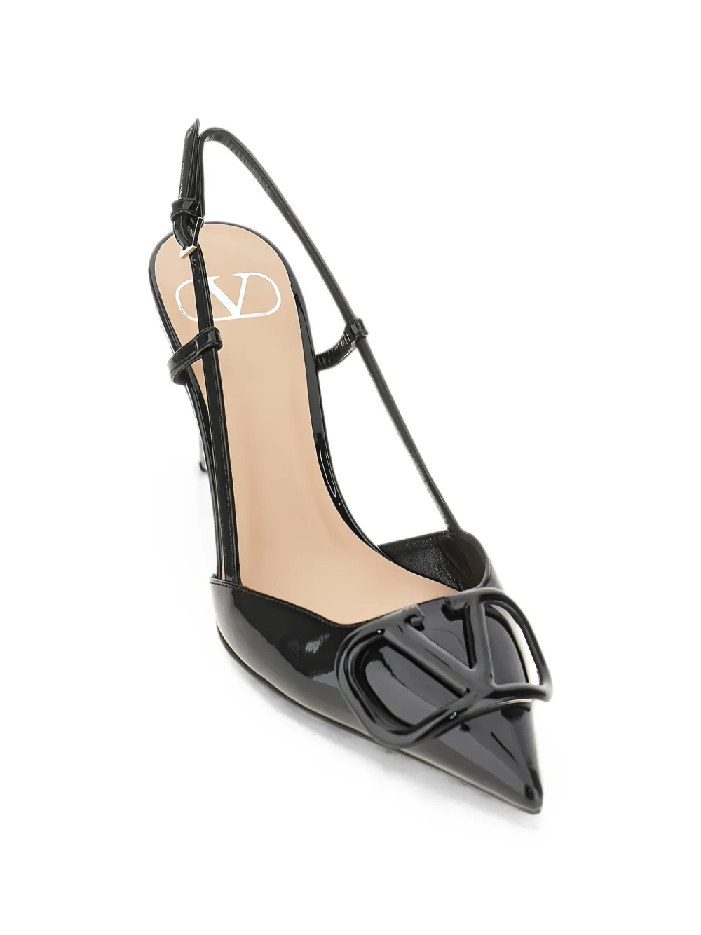 Valentino Garavani VLogo Signature leather pumps Zwart