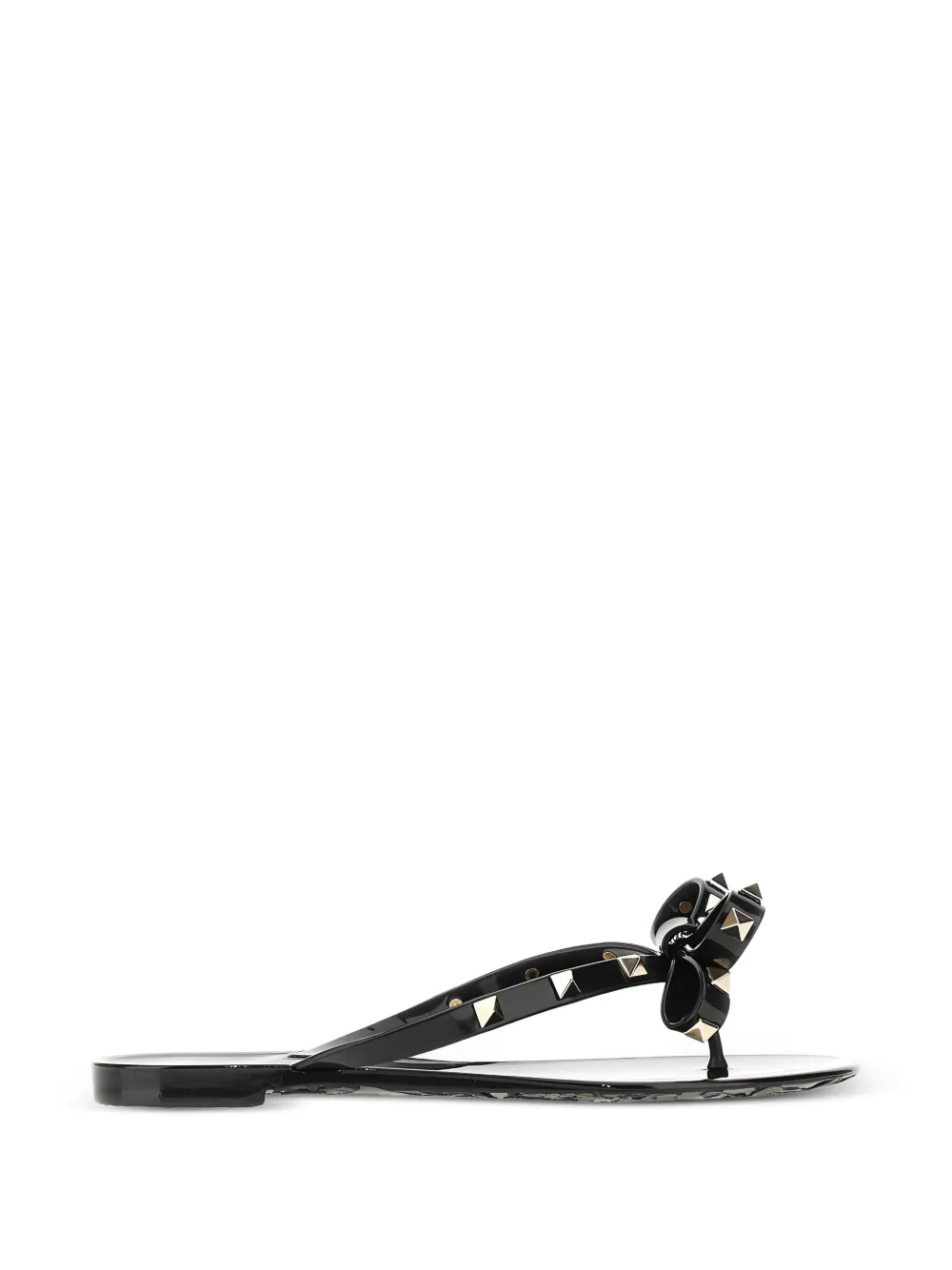 Valentino Garavani Rockstud bow-detail slides Zwart