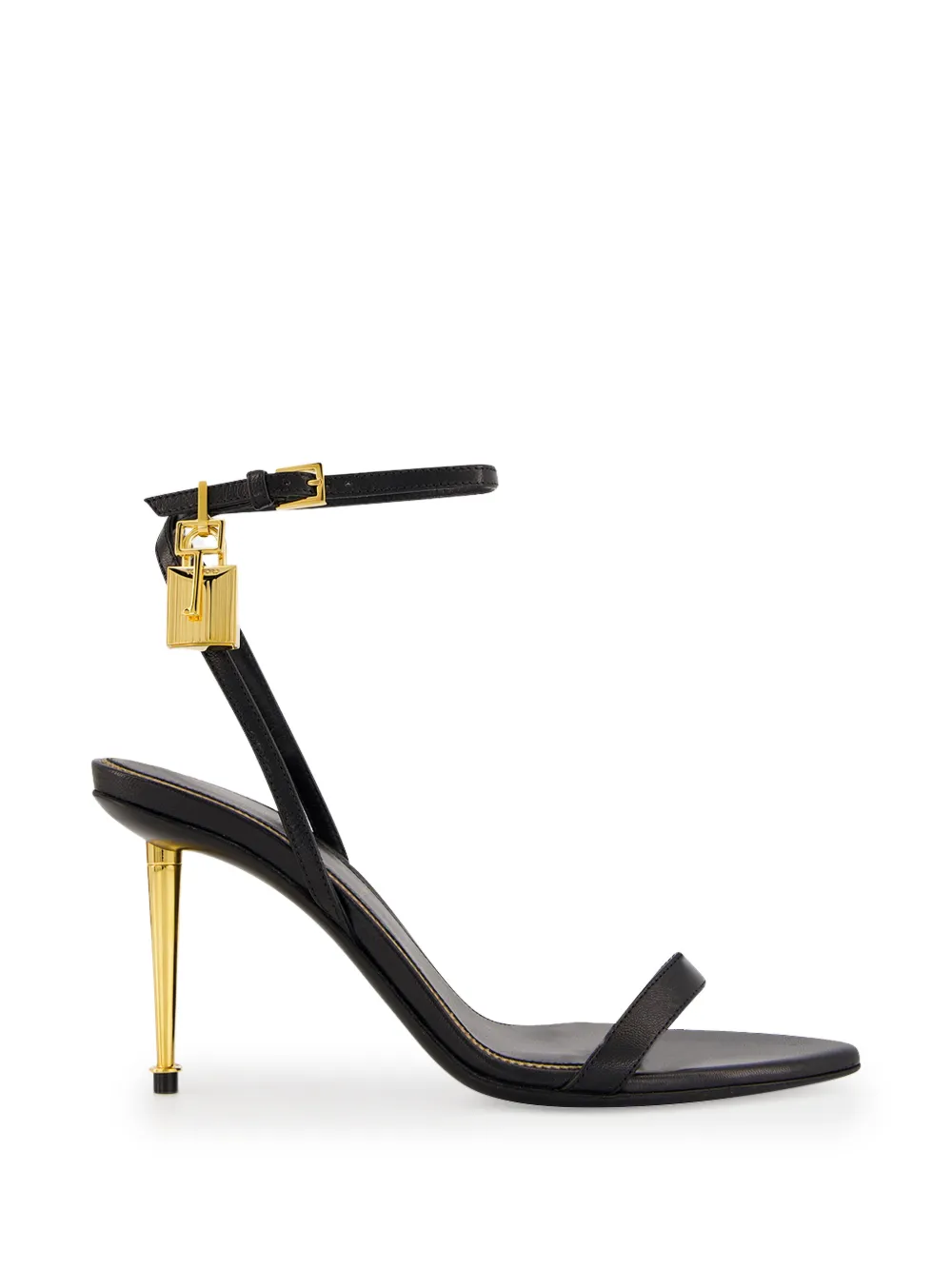 TOM FORD sandals h-heel pointy leather - Schwarz