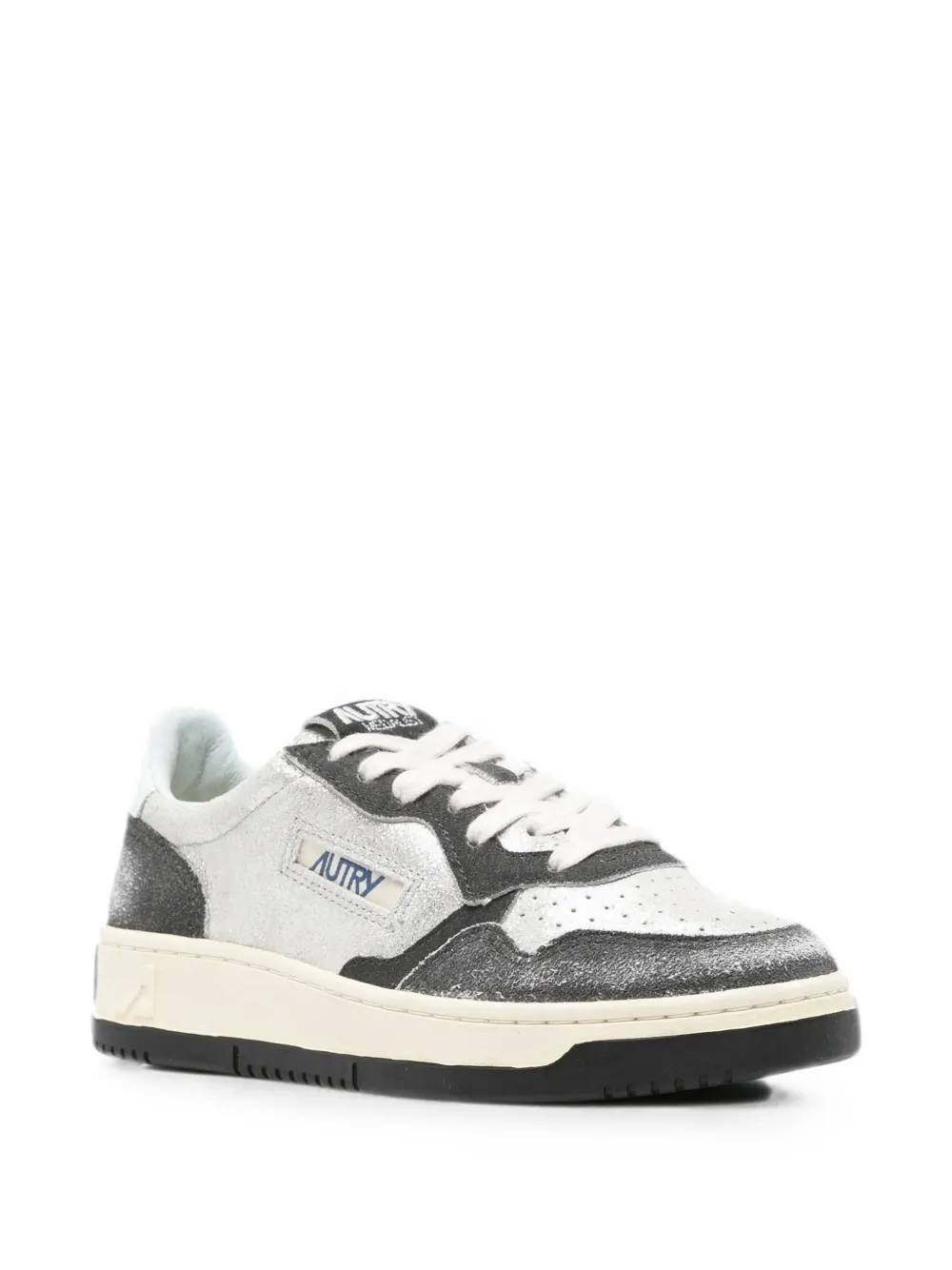 Autry Medalist metallic sneakers Zilver