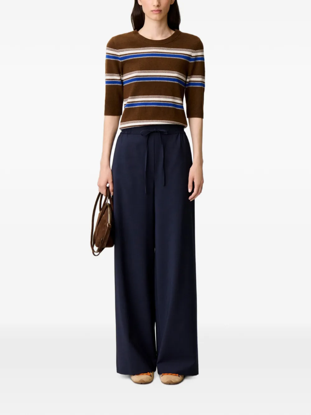 Claudie Pierlot Broek met wijde pijpen Blauw
