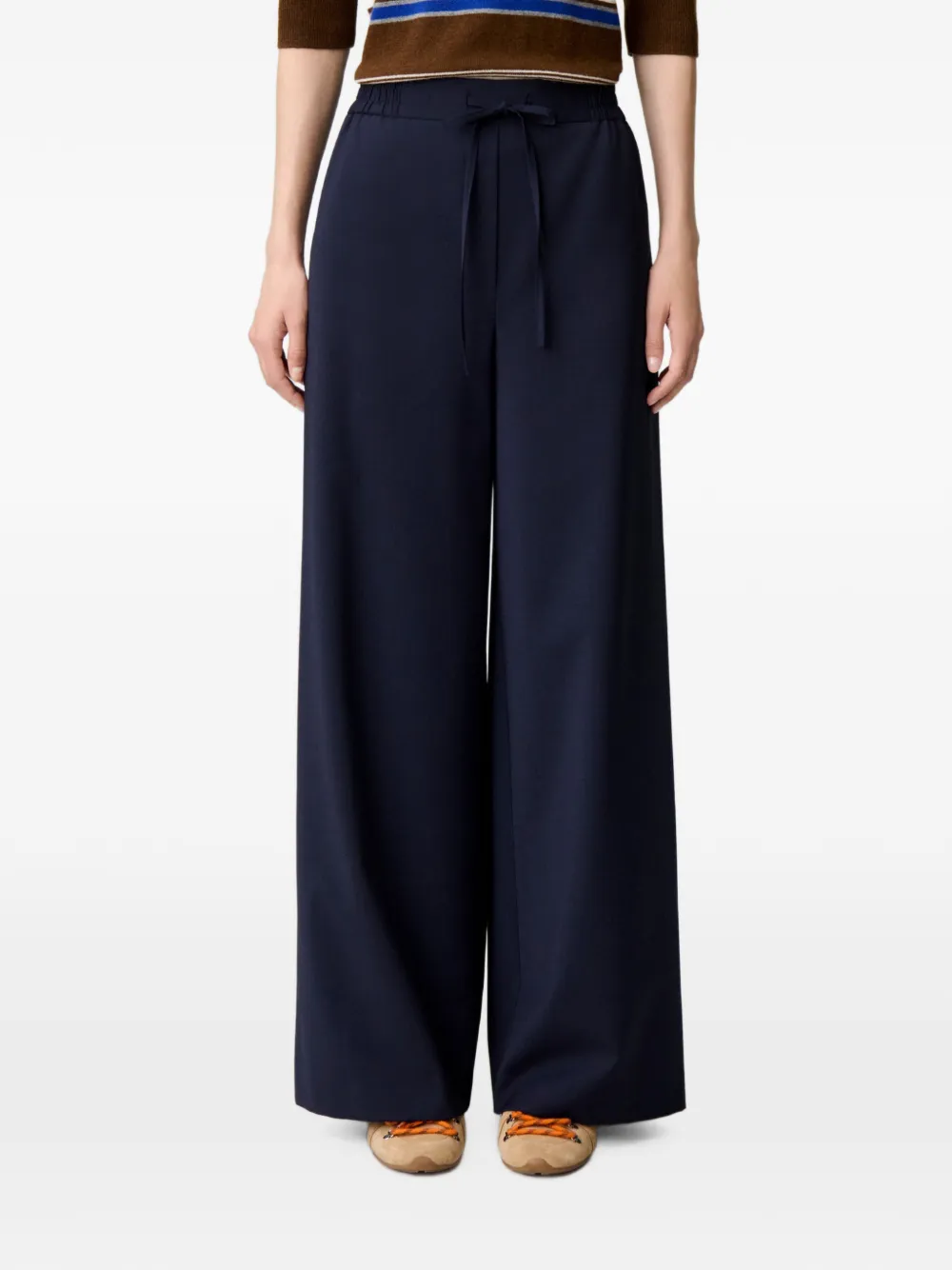Claudie Pierlot Broek met wijde pijpen Blauw