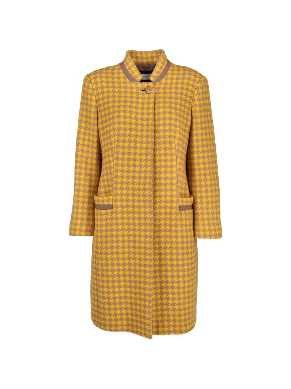 Caractère houndstooth-pattern coat - Yellow
