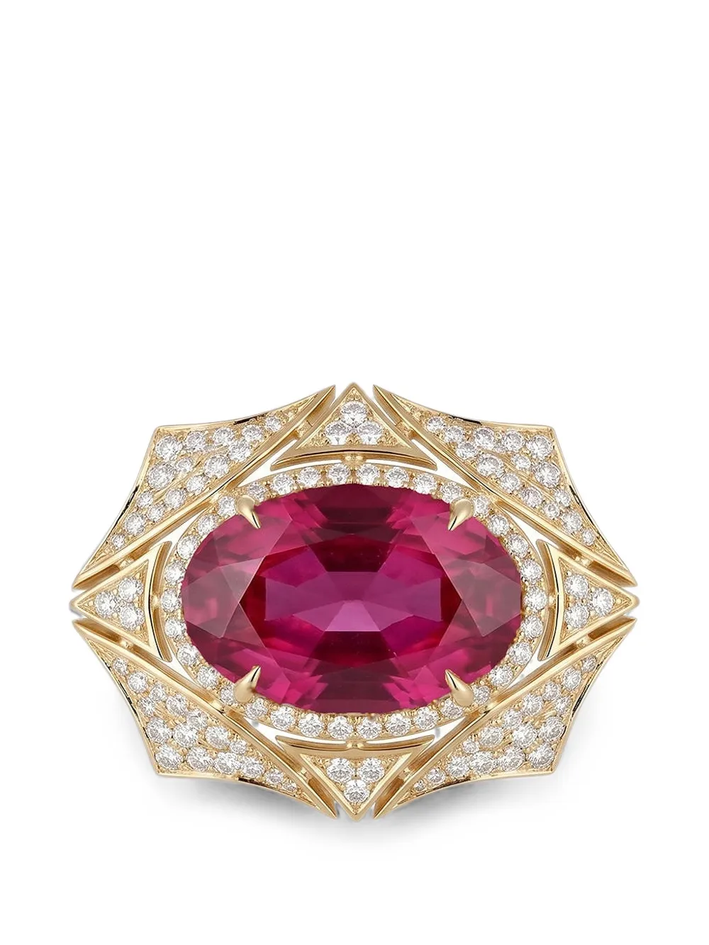 Goshwara Web pink tourmaline ring - Oro