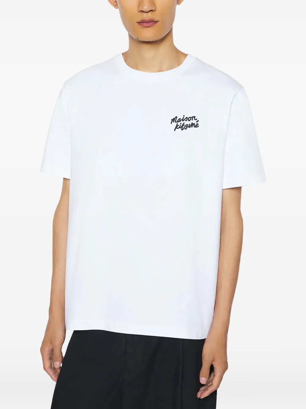 Maison Kitsuné T-shirt met logoprint Wit