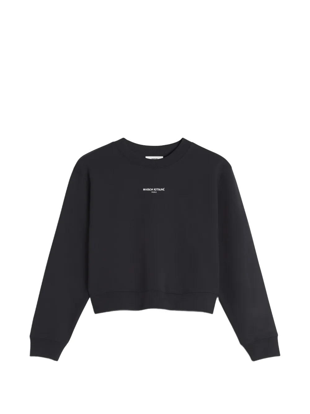 Maison Kitsuné Sweatshirt mit Logo-Print - Schwarz