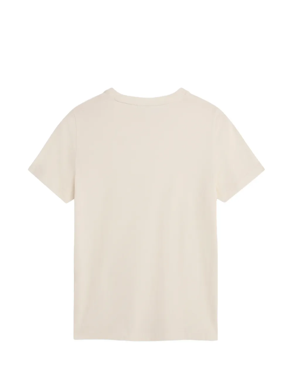 Maison Kitsuné T-shirt met patch Beige