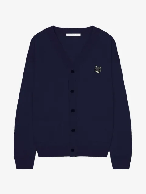 Maison Kitsuné logo-patch V-neck cardigan