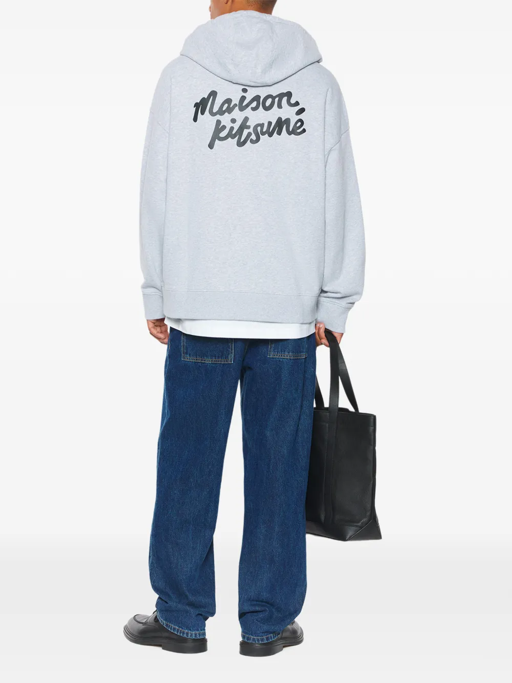 Maison Kitsuné Hoodie met logoprint Grijs