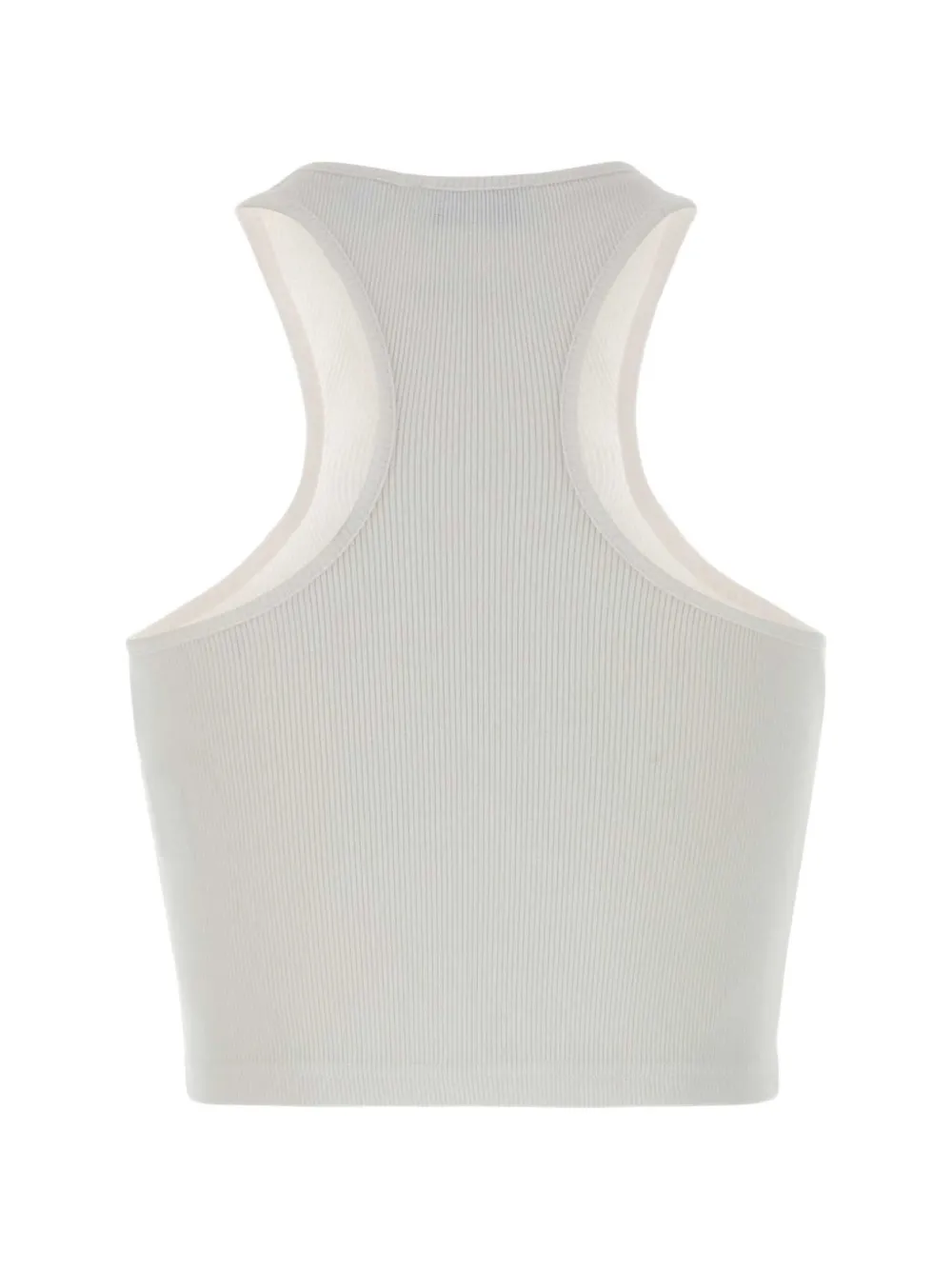 Off-White Geribbelde cropped top met logodetail Wit