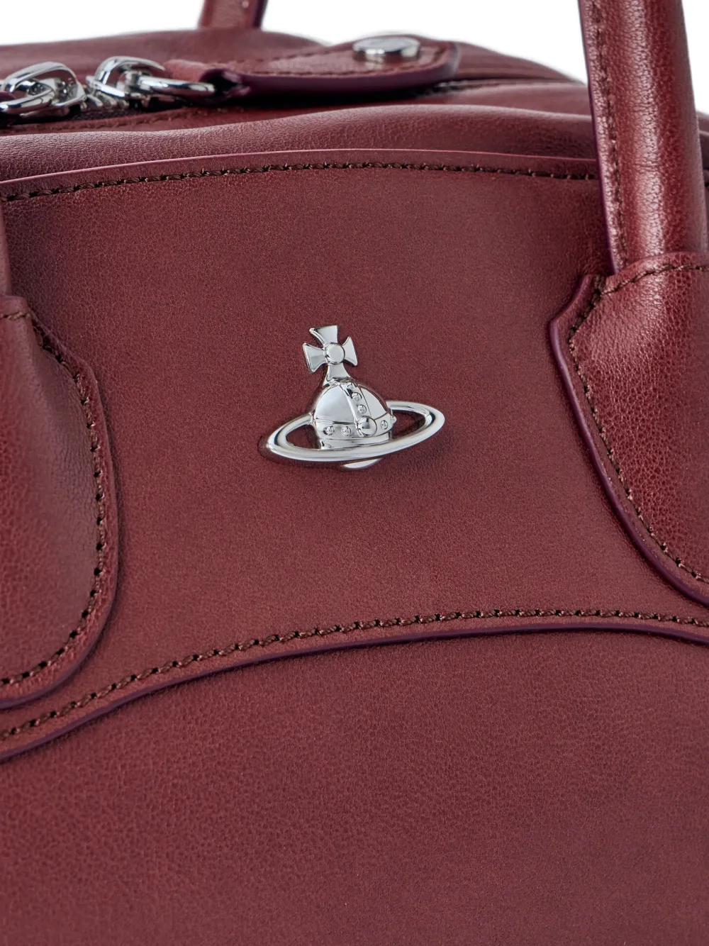 Vivienne Westwood Kleine leren schoudertas met logoplakkaat Rood
