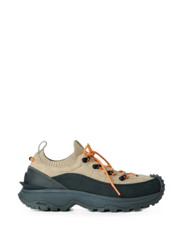 Moncler Trailgrip Lite 3 Nubuck and Suede Sneakers in Neutrals