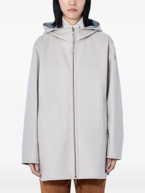 Moncler hooded zip-front coat