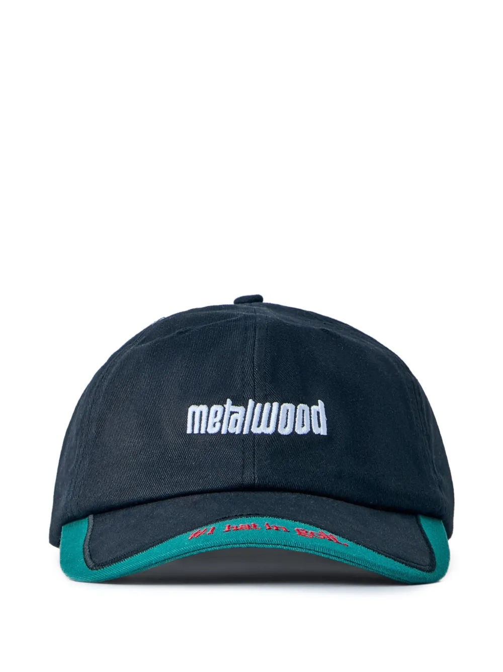 Metalwood Studio logo-embroidered contrast-trim cap - Nero
