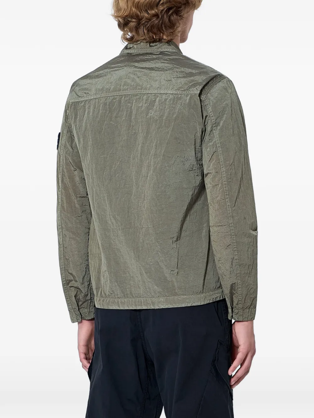 Stone Island Jack met opgestikte zak en rits Groen