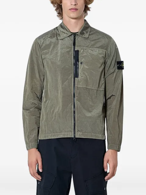 Stone Island zip-up patch-pocket jacket