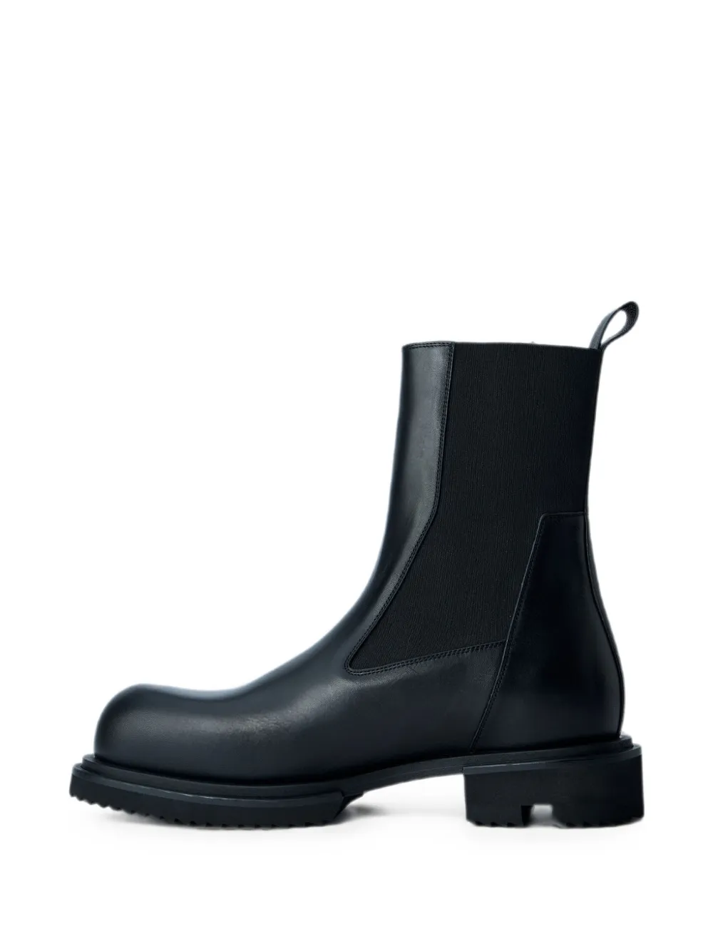 Rick Owens round-toe leather Chelsea boots Zwart