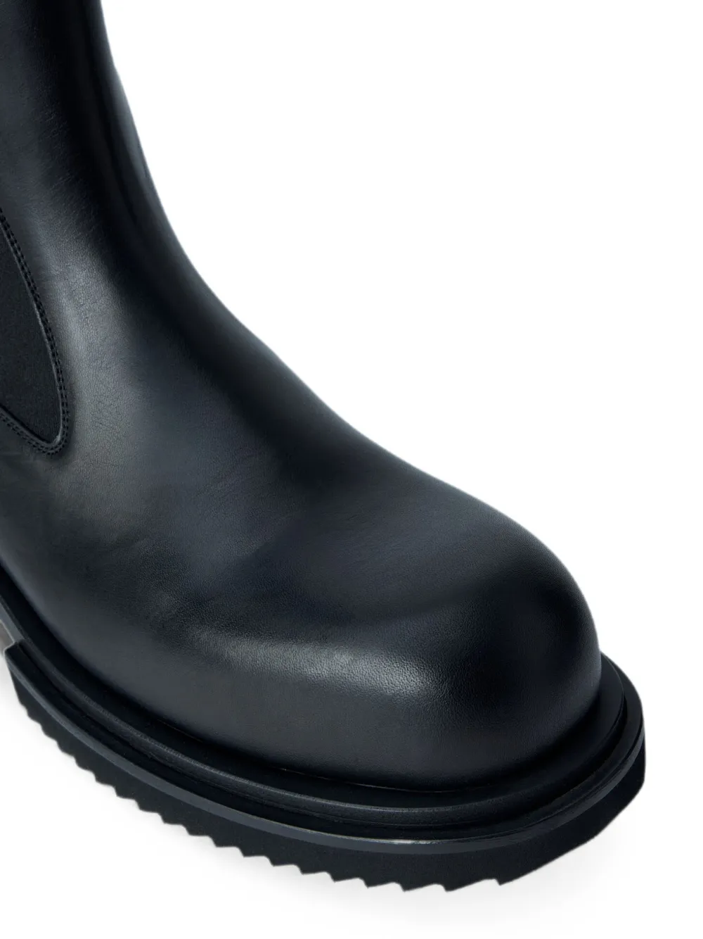 Rick Owens round-toe leather Chelsea boots Zwart