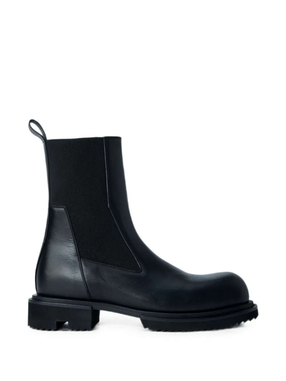 Rick Owens round-toe leather Chelsea boots Zwart