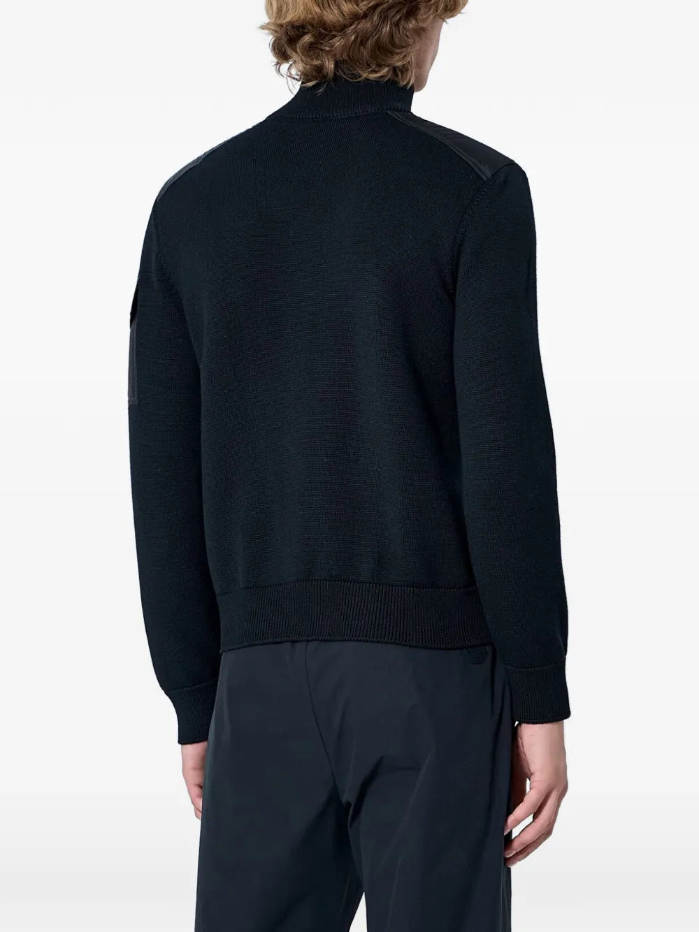 Moncler Trui met hoge hals en rits Zwart