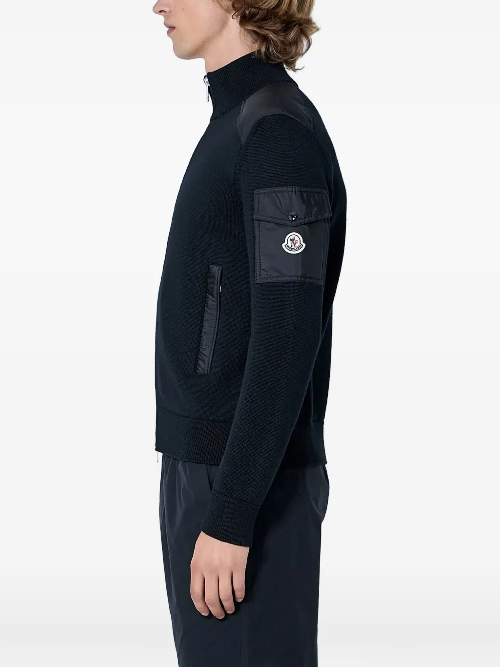 Moncler ジップアップ ハイネックセーター | ブラック | FARFETCH JP