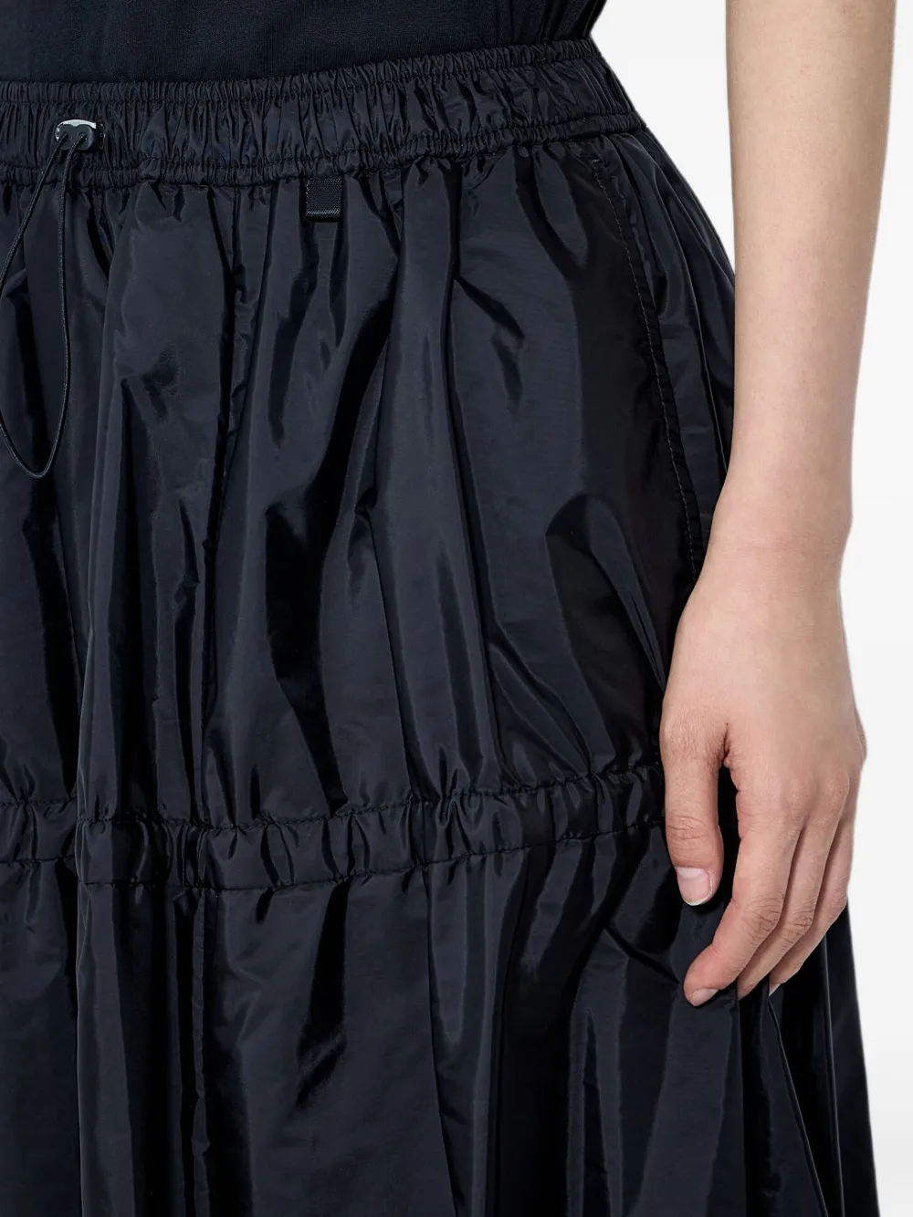 Moncler Gelaagde rok met trekkoord Zwart