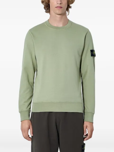 Stone Island arm-patch ribbed-trim sweater