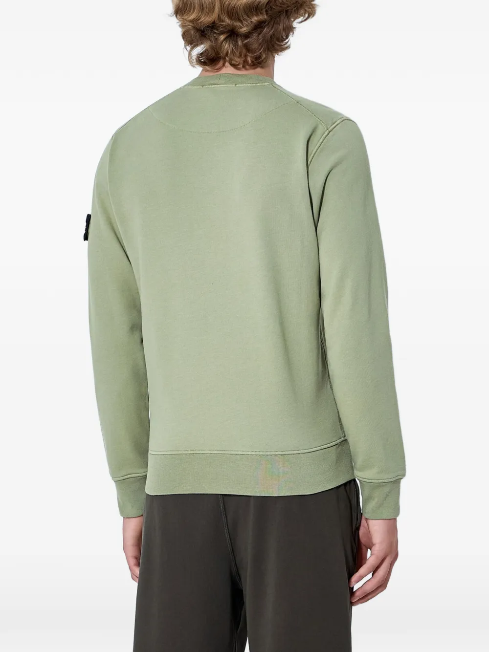 Stone Island 6100060 fleece sweater van biologisch katoen Groen