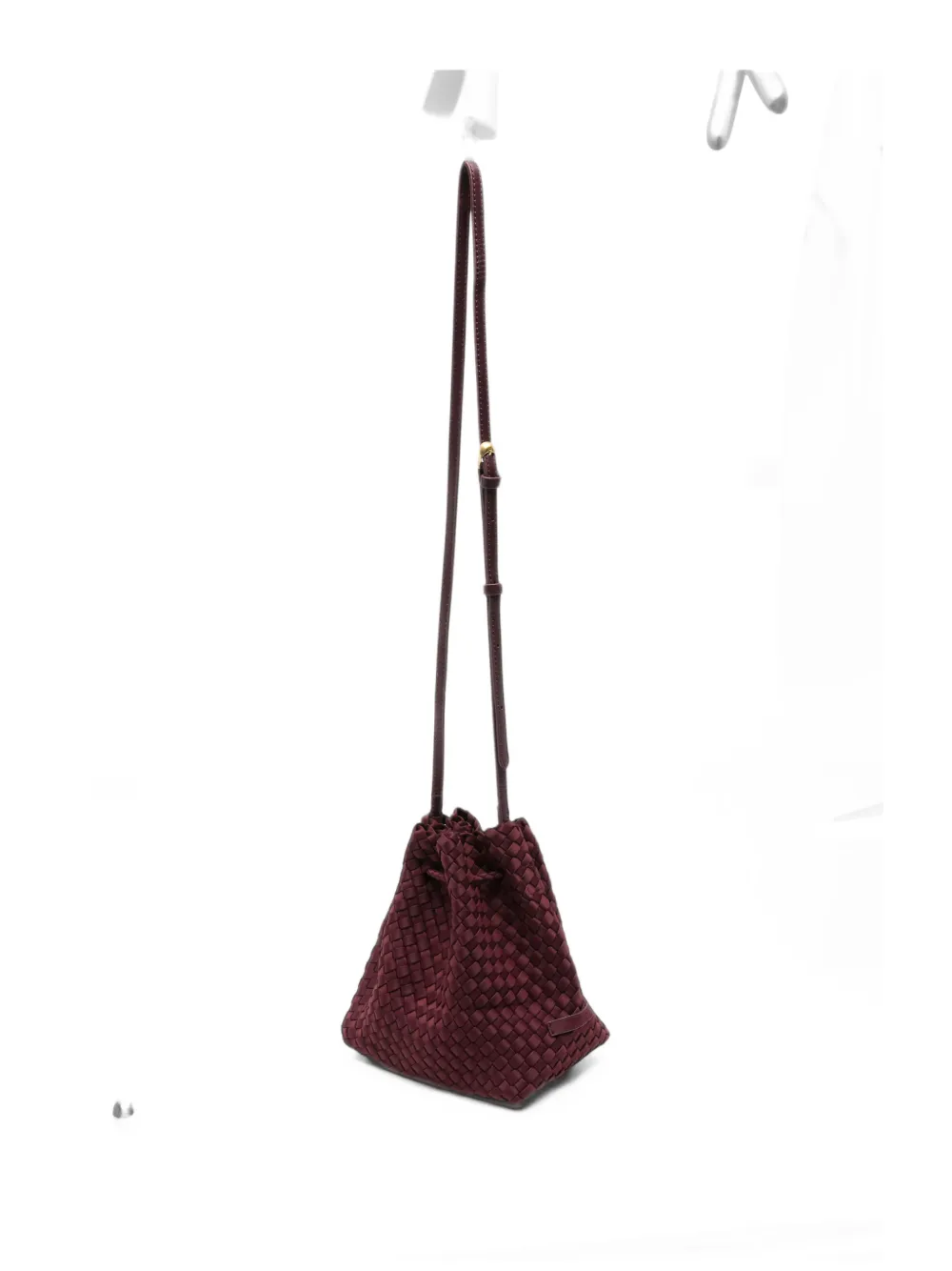 NAGHEDI medium Gramercy woven bucket bag Rood
