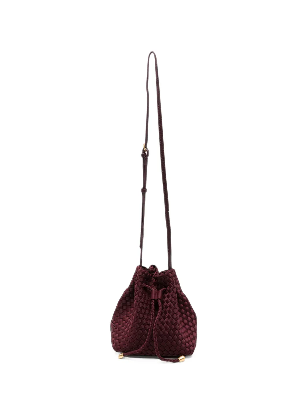 NAGHEDI medium Gramercy woven bucket bag - Rosso