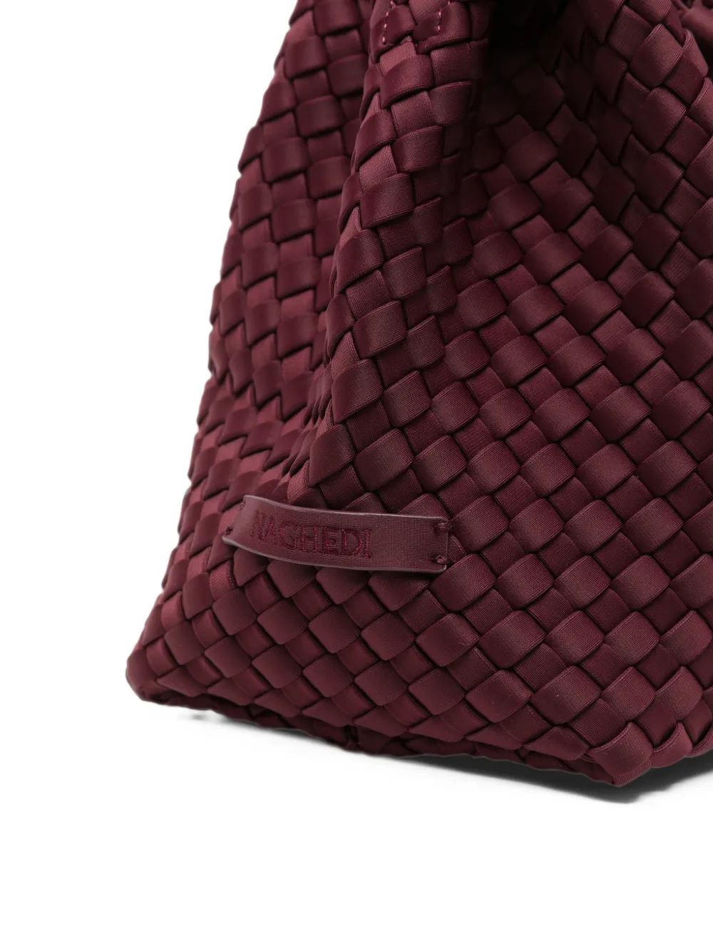 NAGHEDI medium Gramercy woven bucket bag Rood