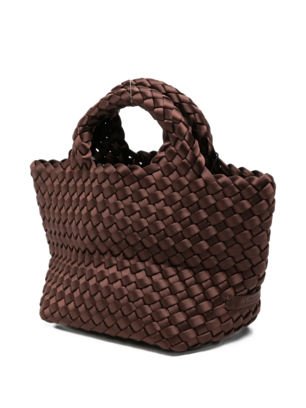 NAGHEDI mini St. Barths woven tote bag Bruin