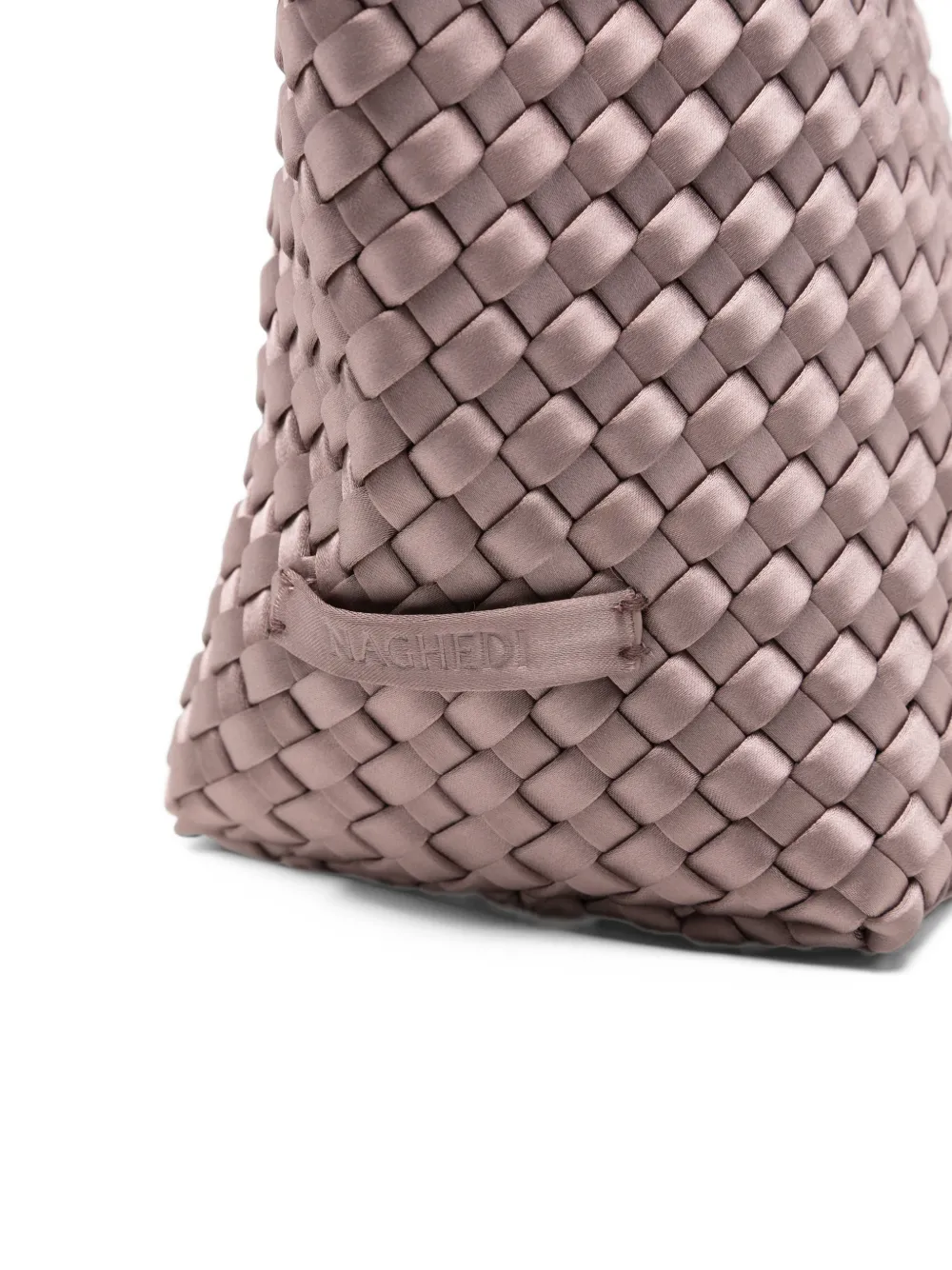 NAGHEDI mini St. Barths satin tote bag Paars