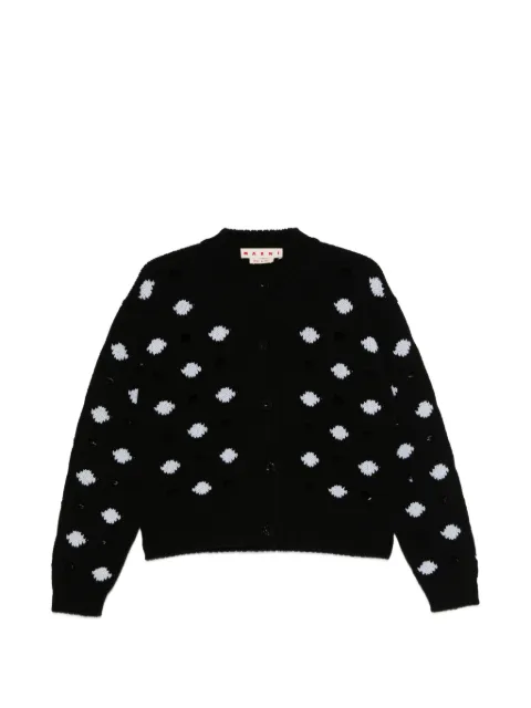 Marni open-work spot cardigan