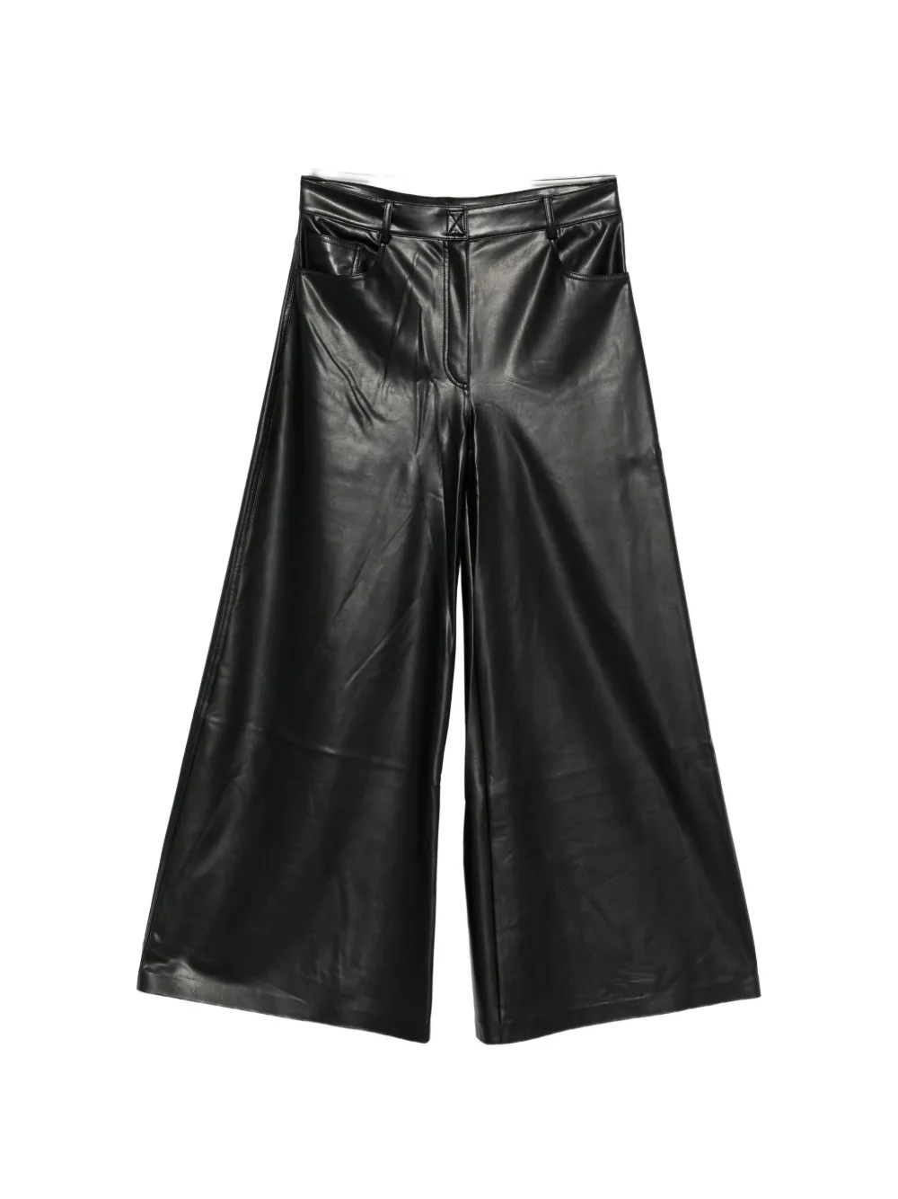 Norma Kamali oversized faux-leather jeans