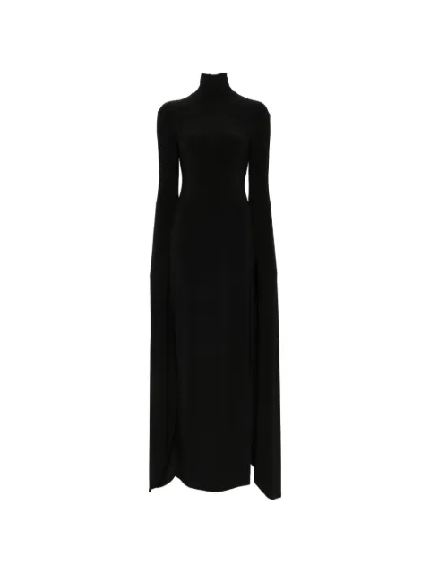 Norma Kamali open-back ribbon-sleeve gown