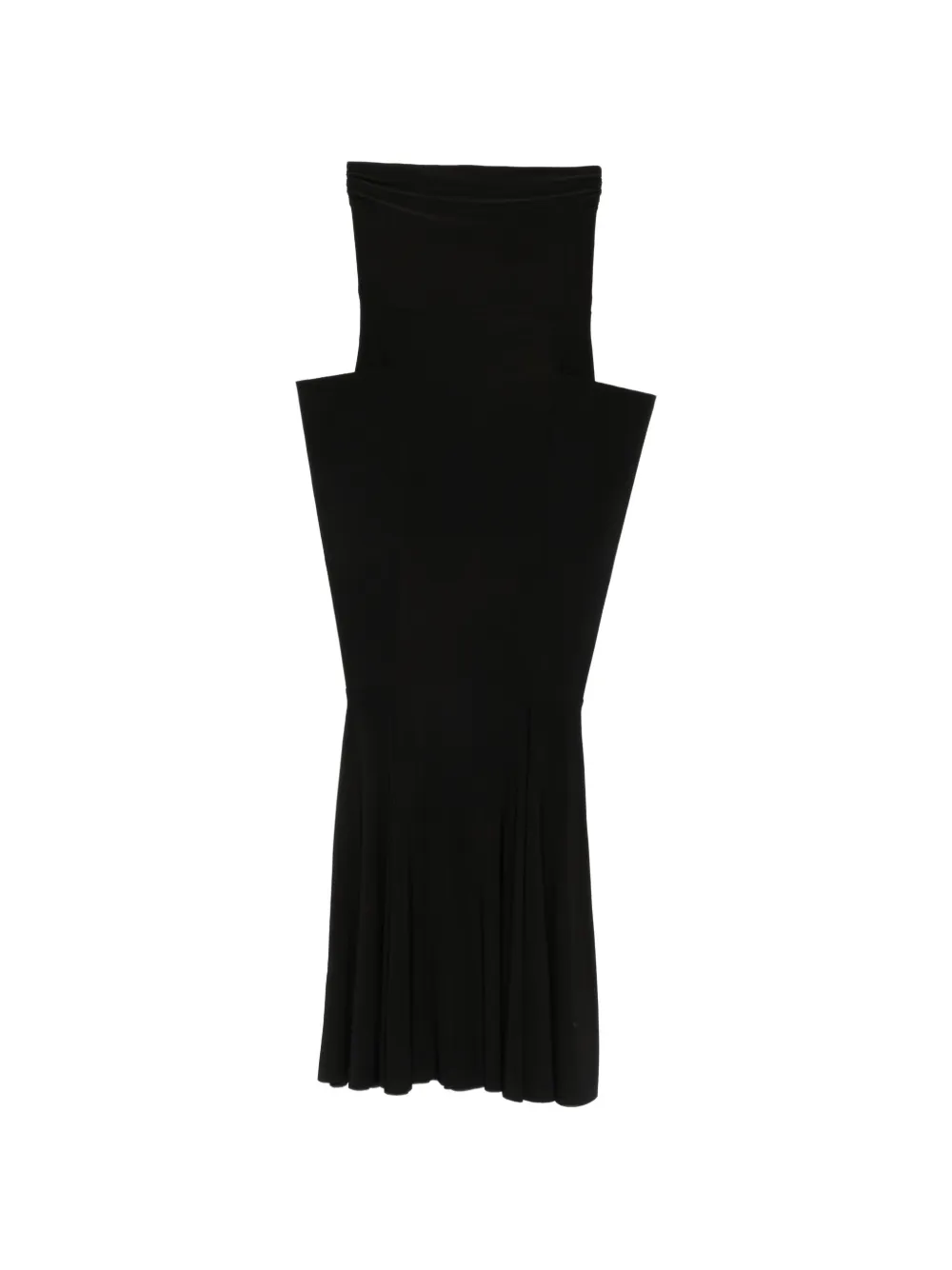 Norma Kamali strapless wing-detail fishtail gown