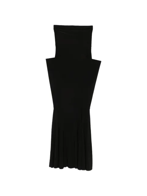 Norma Kamali strapless wing-detail fishtail gown