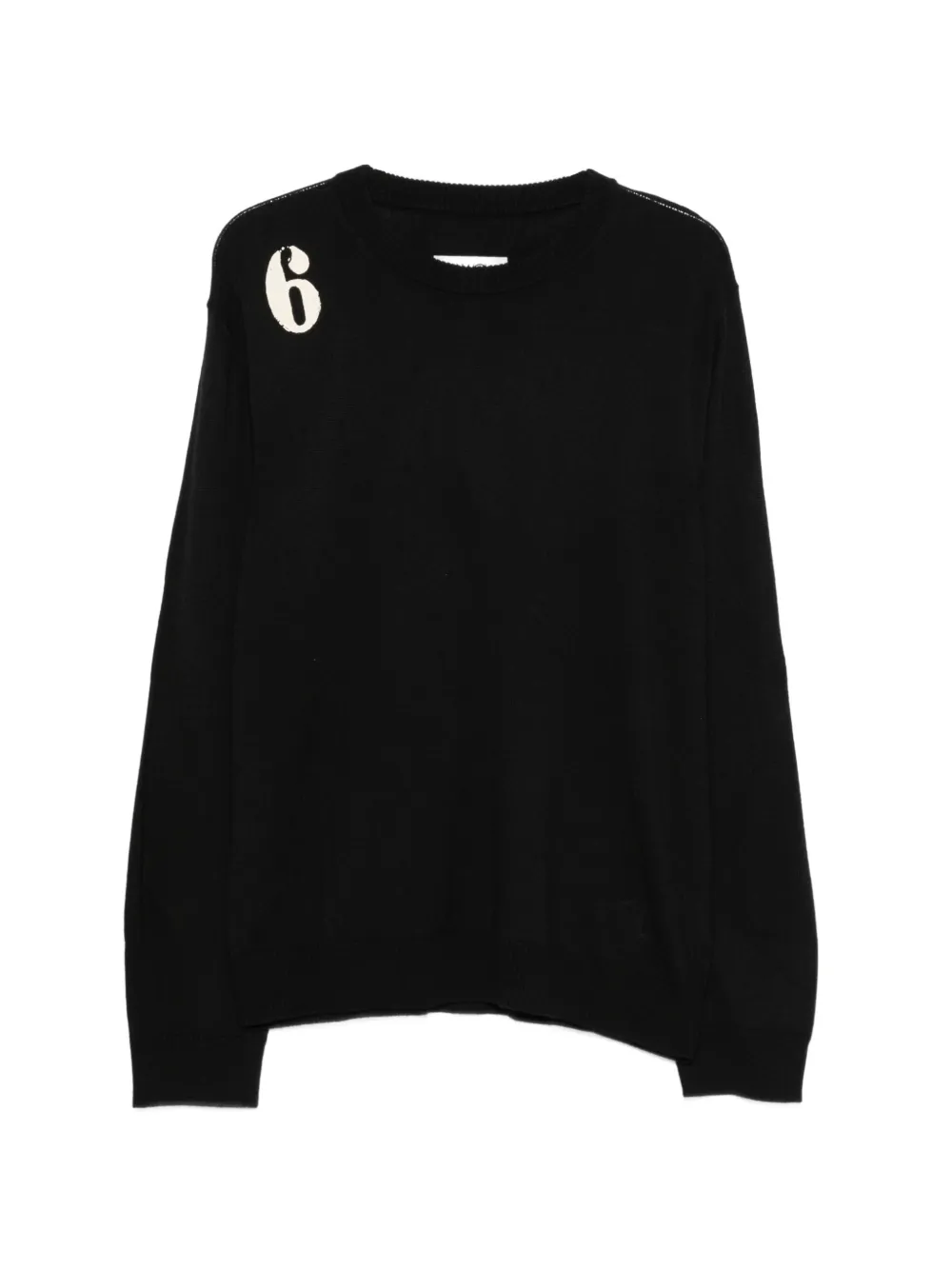 MM6 Maison Margiela Number 6 print sweater - Nero