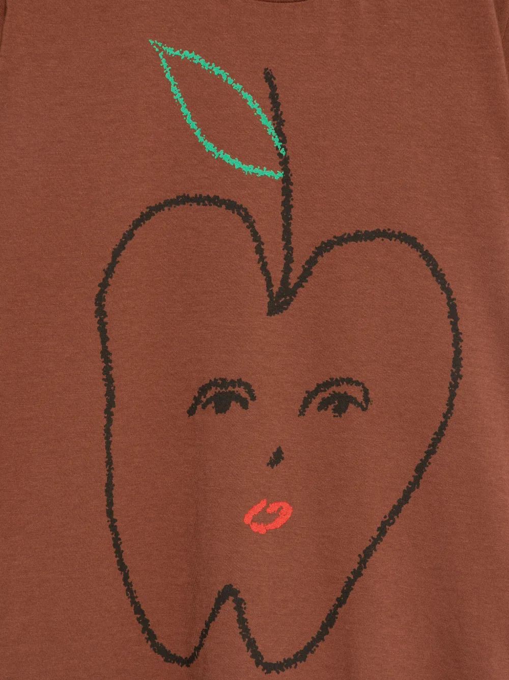 MM6 Maison Margiela T-shirt met appelprint Bruin