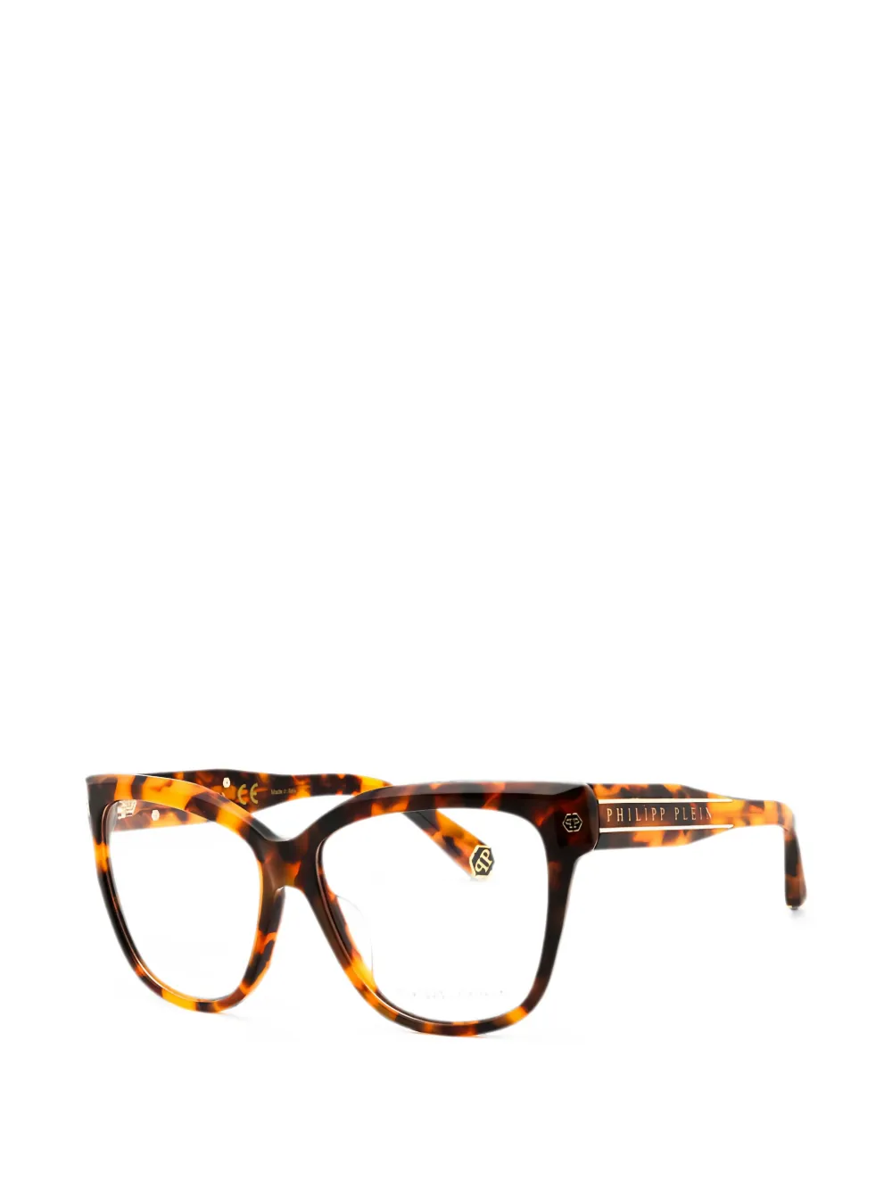 Philipp Plein Eyewear Bril met cat-eye montuur Bruin