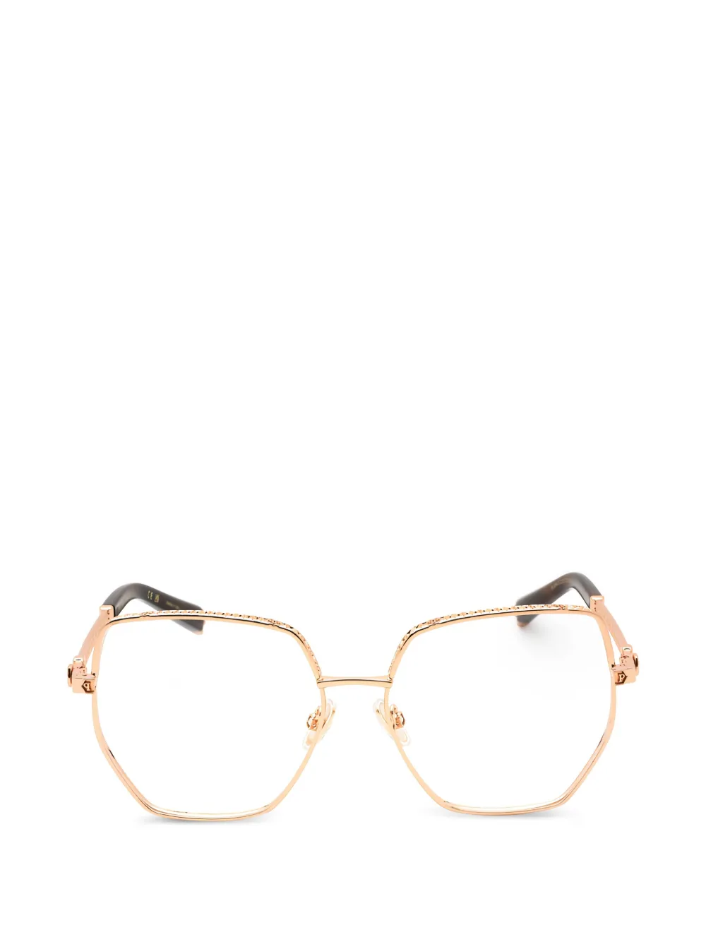 Philipp Plein Eyewear geometric-frame glasses - Oro