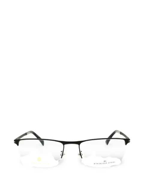 DAVID BECKHAM EYEWEAR rectangle-frame semi-rimless glasses