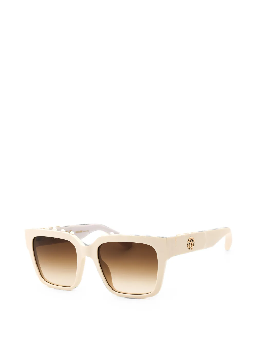 Roberto Cavalli Zonnebril met logodetail Beige