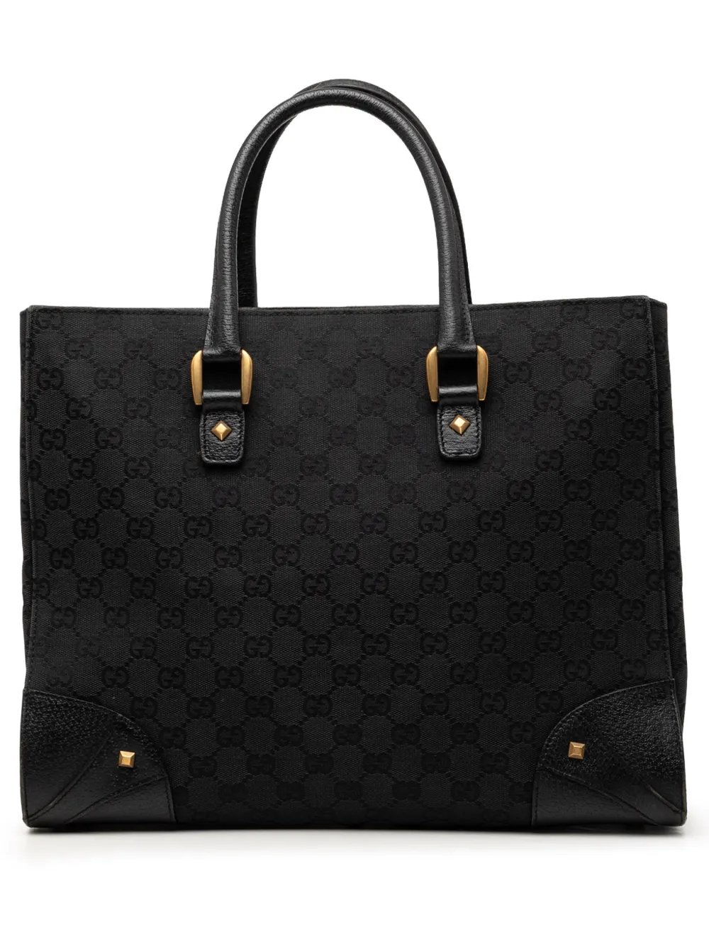 Gucci Pre-Owned 2000-2015 GG Canvas Nailhead handbag - Nero