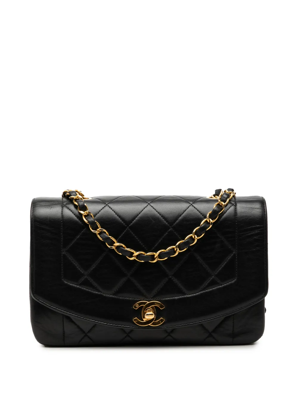 CHANEL Pre-Owned 1991-1994 Small Lambskin Diana Flap crossbody bag - Nero