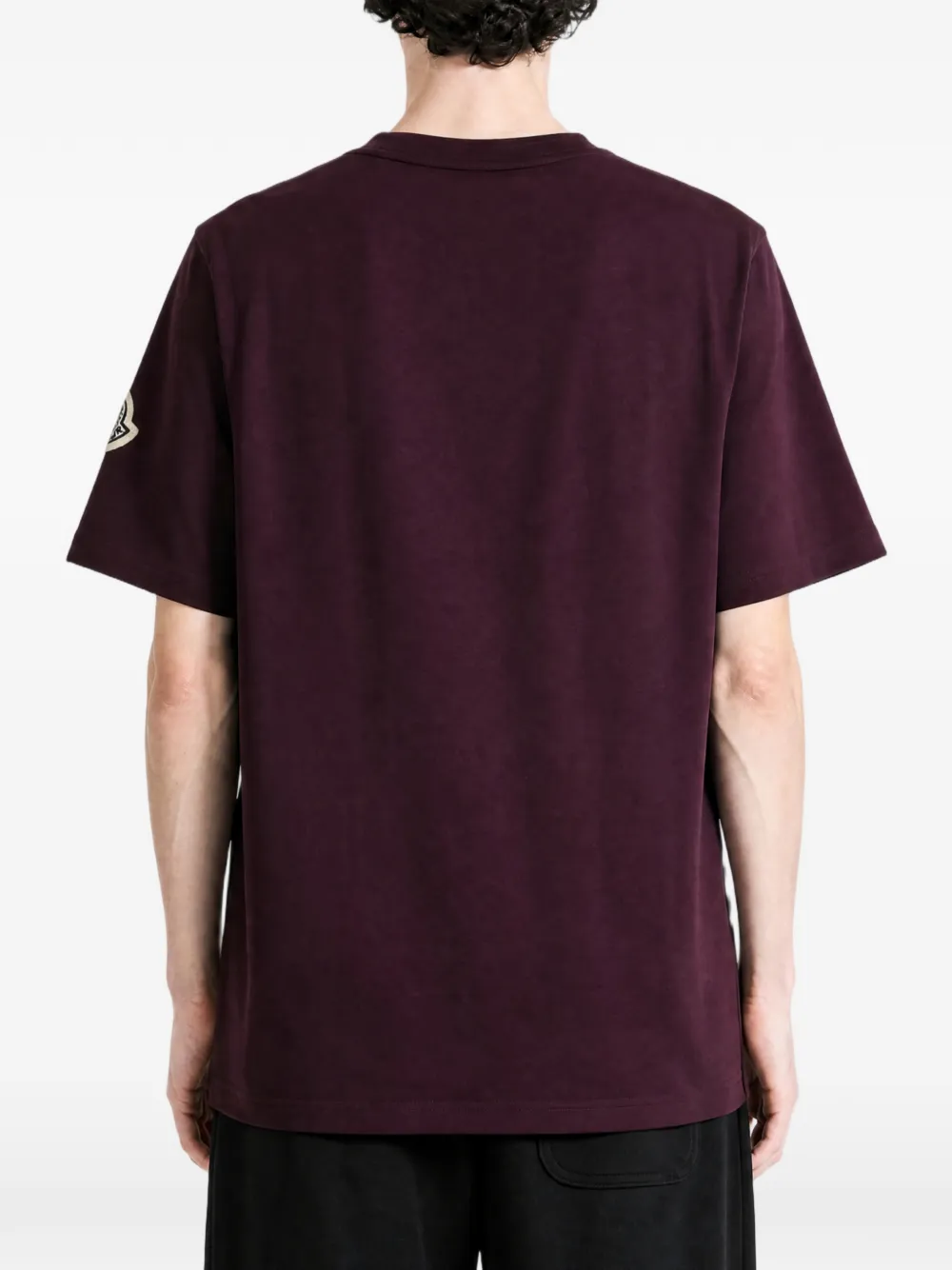 Moncler T-shirt met monogram-patch Paars